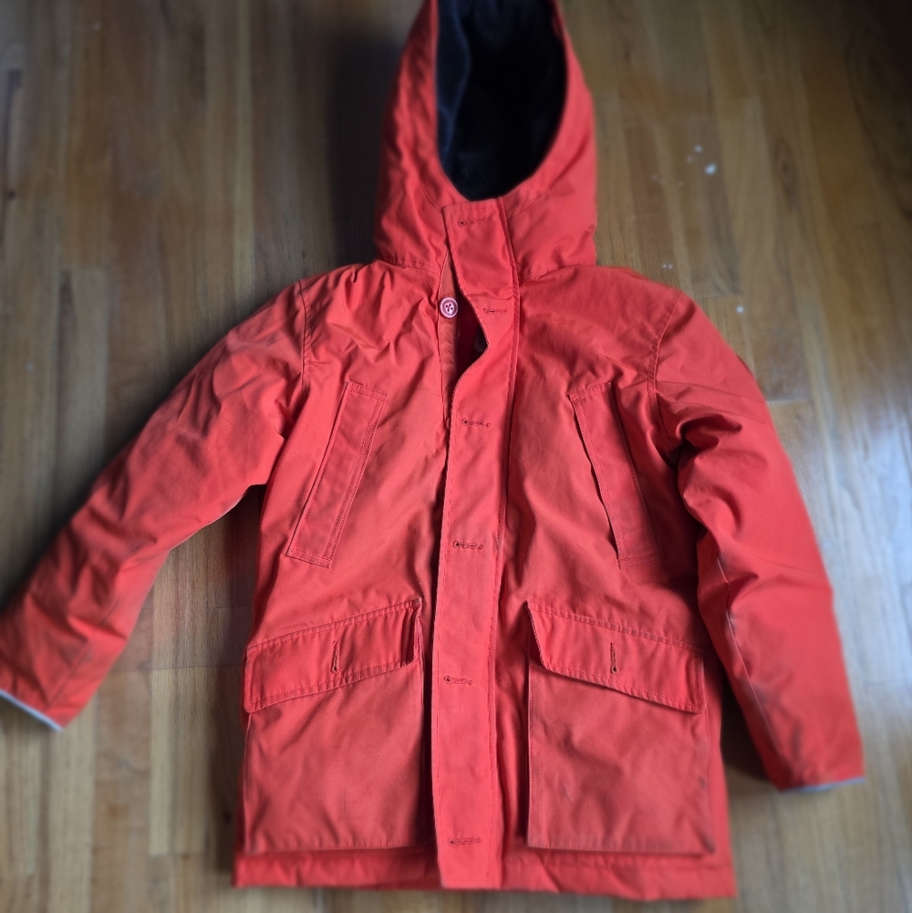 GAP Orange Hooded Boys Down Winter Jacket Parka, XL (12-14)